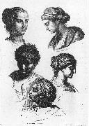 Gerard de Lairesse Five Female Heads oil on canvas
